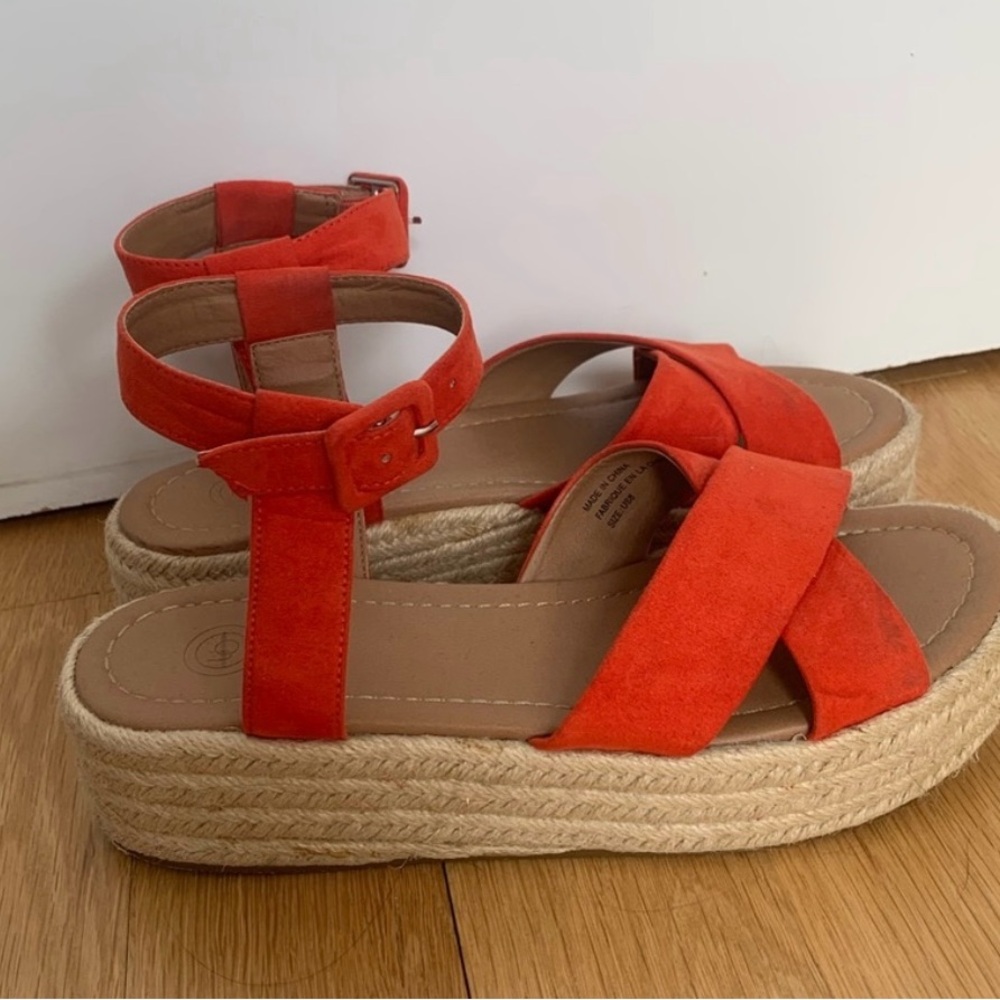 Stylish Orange Platform Sandals - image 4